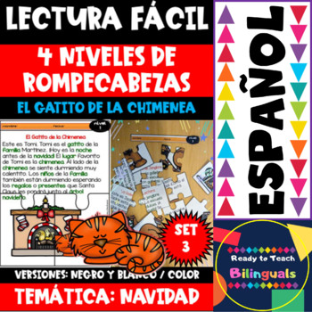 Spanish Easy Reading/4 Levels of Puzzles/El Gatito de la Chimenea/SET 3