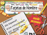 Name Plates, Spanish Editable,  - Tarjetas de Nombre para 