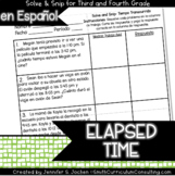 Spanish Elapsed Time Word Problems Math Activity | Solve a