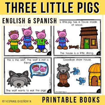 Preview of Three Little Pigs - Emergent Readers (English & Spanish)