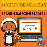 Spanish Emergent Readers BOOM CARDS: Acción de Gracias (Sp