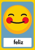 Spanish Emoji Poster Cards - Spanish Emotions with ESTAR -