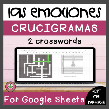 Spanish Emotions Digital Crossword Puzzle Distance Learning by LA