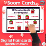 Spanish Emotions Feelings Vocabulary Boom Cards - Christmas Theme