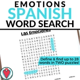 Spanish Adjectives - Emotions Vocabulary Worksheets - Span