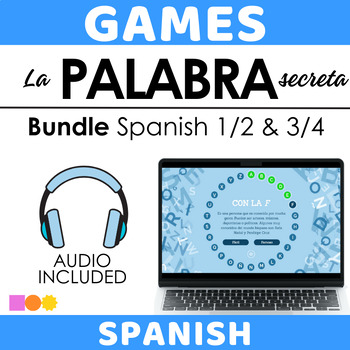 Preview of Pasapalabra Bundle - Revision Game Activity for Spanish 1, 2, 3 and 4