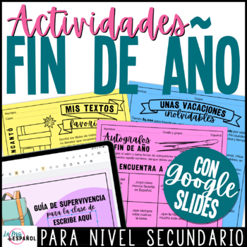 Preview of Spanish End of the Year Activities and Project - Actividades para fin de año