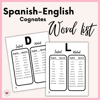 Preview of Spanish-English Articulation Word List for Speech Therapy