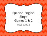 Spanish English Bingo Games 1 & 2