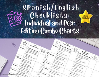 Preview of Spanish/English Checklists: Individual and Peer Editing Combo Charts