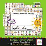Spanish + English Choice Board with 222 Food + Drink Photo