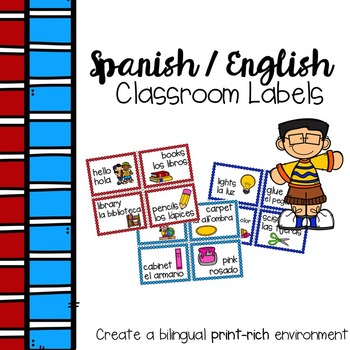 Preview of Spanish English Classroom Labels