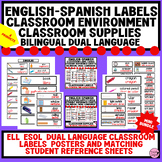 Spanish-English Classroom & Supply Label Cards with Pictur