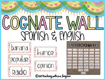 English Cognates Word Wall (Los cognados en ingles) - Spanish Profe