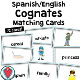 Spanish to English Cognates Vocabulary Cards for ESL ELL b