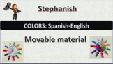 Spanish-English Colors movable material