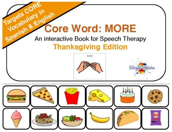 Preview of Spanish & English Core Vocabulary Book: MORE