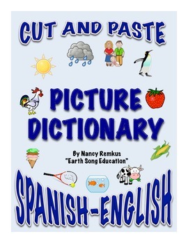 Preview of Spanish-English Cut and Paste Picture Dictionary: Create Your Own Dictionary!