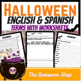 Spanish/English Halloween Word Search and Matching Worksheets