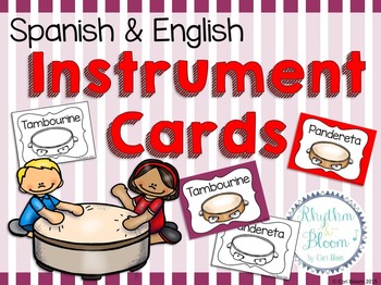 Preview of Spanish & English Instrument Cards, Orff Instruments Included