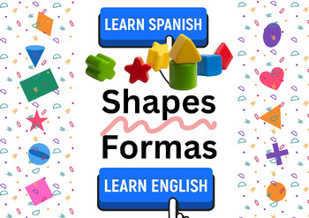 Preview of Spanish English Learn Shapes Formas with Writing Sheets Bilingual Fun