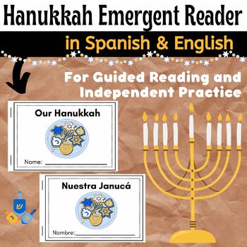 Preview of Spanish / English "Our Hanukkah" Emergent Reader - 8 Versions