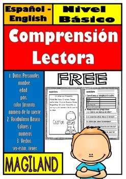 Preview of Spanish/English Reading Comprehension (FREE) Nivel Básico