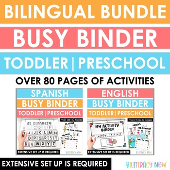 Preview of Spanish & English Toddler Busy Binder | Bilingual Busy Book