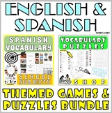 Spanish English Vocabulary Games Puzzles Flash Cards SHOP
