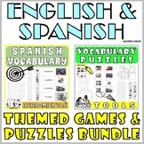 Spanish English Vocabulary Games Puzzles Flash Cards TOOLS