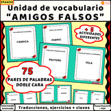Spanish-English false cognates 75 Pairs, Meanings and 5 ac