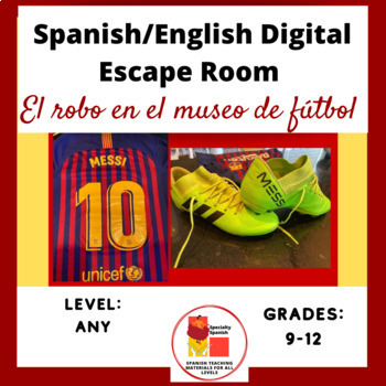 Preview of Spanish Escape Room ~Catch Soccer Thieves as They Flee in Spain!  Eng/Span