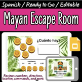 Spanish Escape Room - Mayan Theme with Moveable Objects on