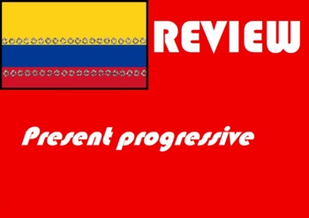Preview of Spanish Español present progressive tense review