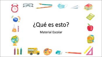 Preview of Spanish Español School Supplies Material Escolar Presentation Remote Learning