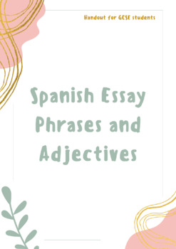 good spanish essay phrases
