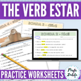 Spanish Estar Verb Conjugation Practice 4 Worksheets