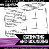 Spanish Estimating and Rounding Word Problem Math Activity