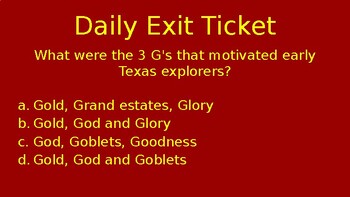 Preview of Spanish Exploration and Colonization Exit Ticket Bundle