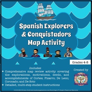 Preview of Spanish Explorers and Conquistadors Map Activity