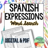 Spanish Expressions Word Search Free Fast Finisher Activity
