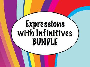 Preview of Spanish Expressions with the Infinitive BUNDLE- Slideshow & Worksheets Pack