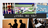 Spanish Extracurricular Activities Visual Game - ¿Cuál no va?