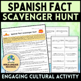 Spanish Fact Scavenger Hunt - Back to School Culture Activ