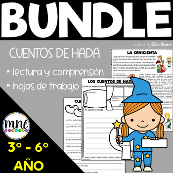 Preview of SPANISH FLUENCY Reading Comprehension Fairy Tales Cuentos De Hada ESPAÑOL BUNDLE