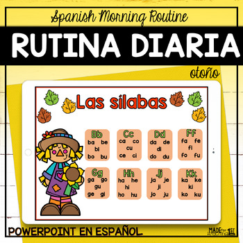 Preview of Spanish Fall Morning Routine | Rutina Diaria en Otoño