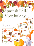 Spanish Fall Vocabulary