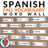 Fall Vocabulary in Spanish Word Wall - El Otoño