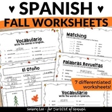 Spanish Fall Autumn Vocabulary Words Activities, Lists, Wo