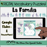 Spanish digital paperless VOCABULARY PUZZLES Family Familia